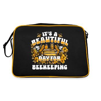 Apiculteur Apiculture Miel d’abeille - Sac Retro - noir/or - Dos