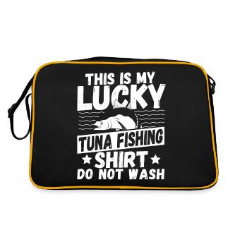 This Is My Lucky Tuna Fishing Shirt Do Not Wash - Retro Bag - black/gold - Back