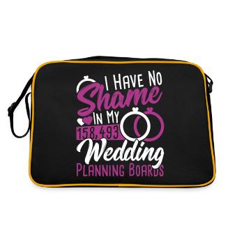 Hochzeitsplaner haben keine Scham in meinen - Retro Tasche - Schwarz/Gold - Hinten