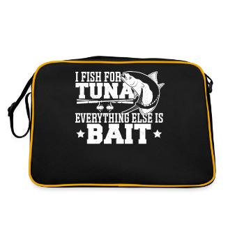 I Fish For Tuna Everything Else Is Bait Tuna - Retro Bag - black/gold - Back
