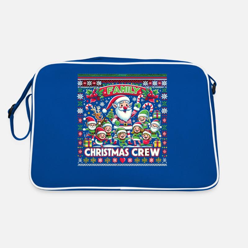 Équipe de Noël en famille Sac Retro