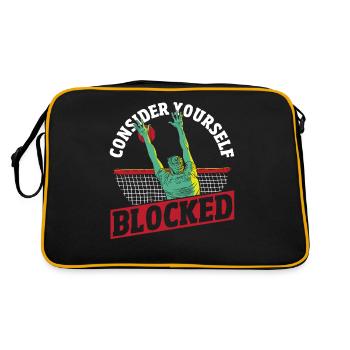 Joueur de volley-ball Considérez-vous comme une volée bloquée - Sac Retro - noir/or - Dos