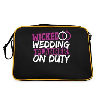 Wicked Wedding Planner On Duty Hochzeitsplanung - Retro Tasche - Schwarz/Gold - Hinten
