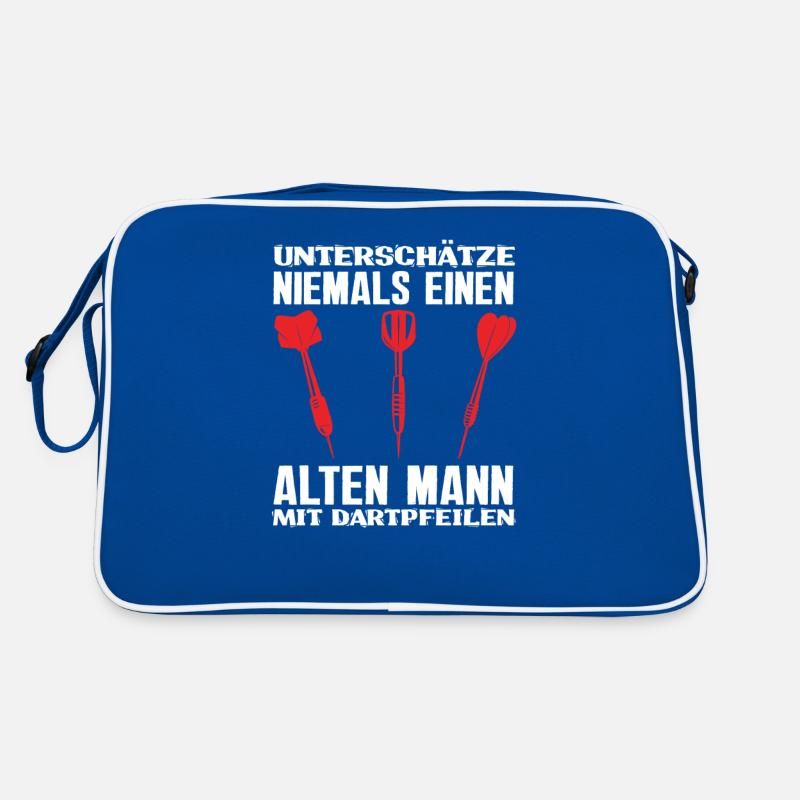 Dart Dartpfeile Alter Mann Retro Tasche