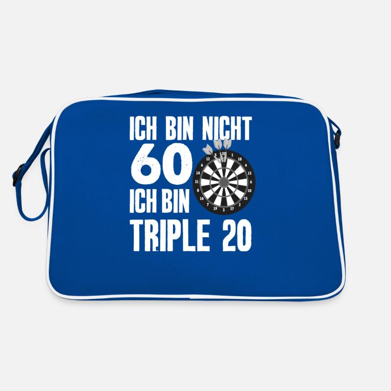 60. Geburtstag Dart Dartspieler Geschenk Retro Tasche