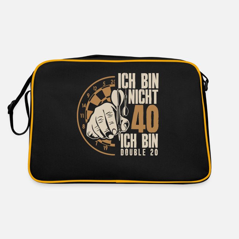 40. Geburtstag Dart Dartspieler Geschenk Retro Tasche