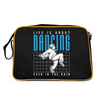 Dance Moves Life Is About Dancing Breakdancing - Retro Bag - black/gold - Back