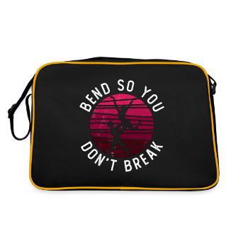 Dance Moves Bend So You Don't Break Breakdancing - Retro Bag - black/gold - Back