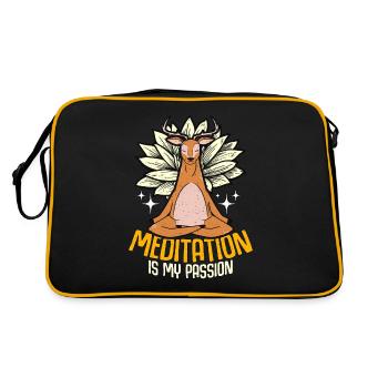 La méditation est ma passion Yoga Méditer Amoureux des cerfs - Sac Retro - noir/or - Dos