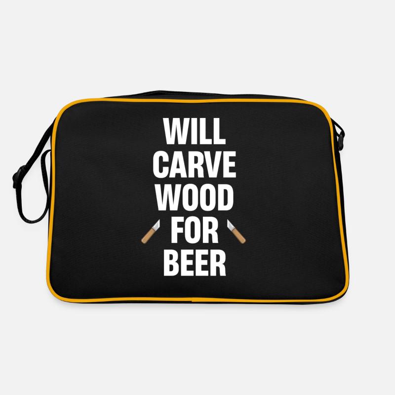 Wird Holz Für Bierschnitzer Schnitzen Handwerker Retro Tasche