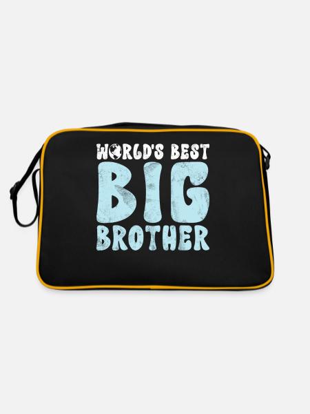 Big Brother Gift - Retro Tasche - Schwarz/Gold - Hinten