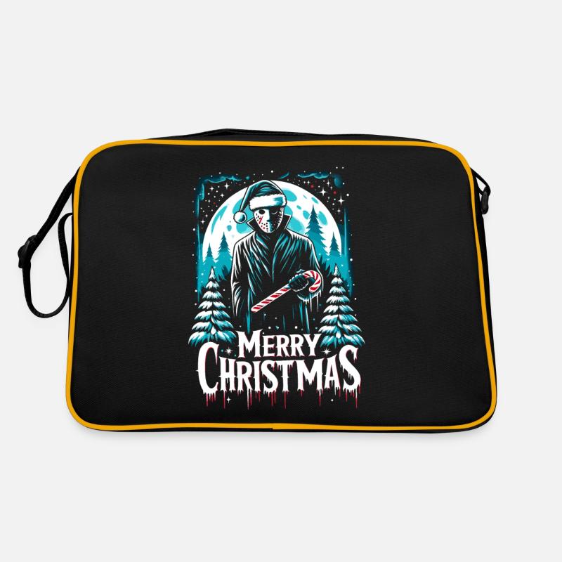 Joyeux Noël Festif Slasher Candy Cane Menace Sac Retro