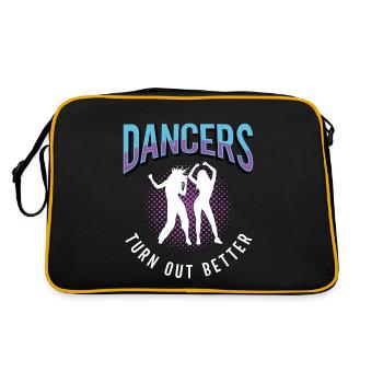 Dance Moves Dancers Turn Out Better Dancefloor - Retro Bag - black/gold - Back