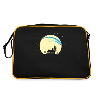 Étoiles filantes dans le ciel nocturne - Sac Retro - noir/or - Dos