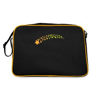 Night sky with lots of stars - Retro Bag - black/gold - Back