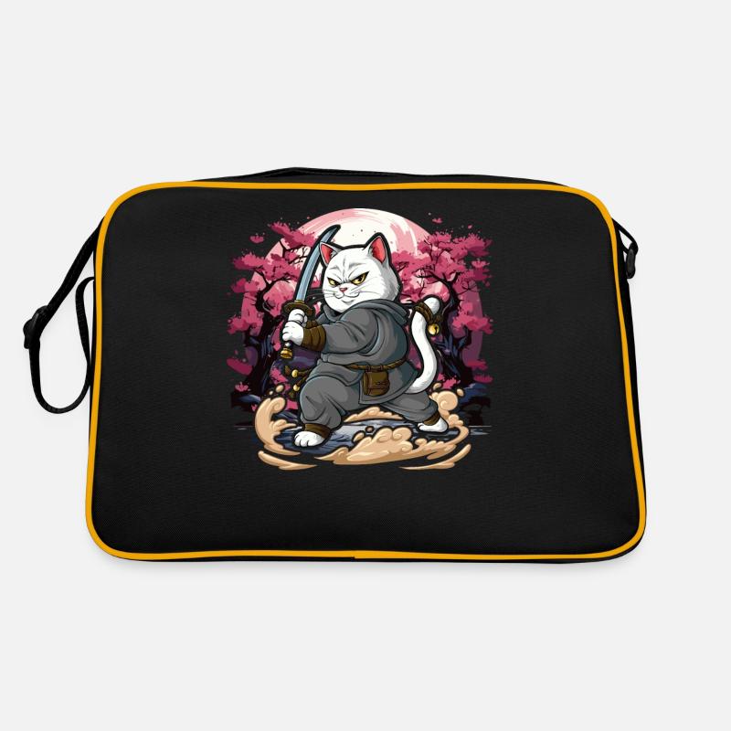 Chat samouraï Sac Retro