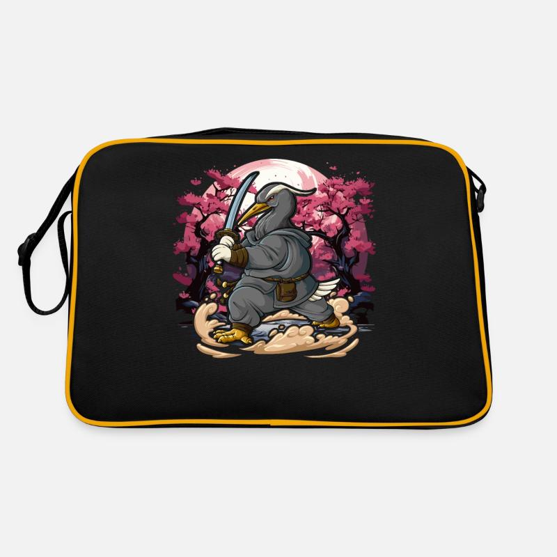 Samurai Kranich Retro Tasche