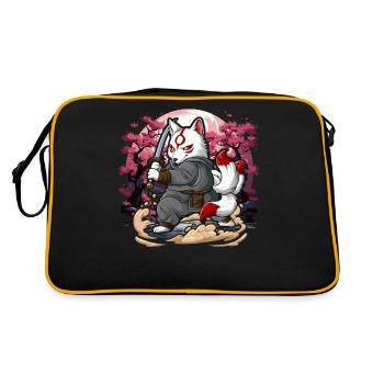 Kitsune samouraï - Sac Retro - noir/or - Dos
