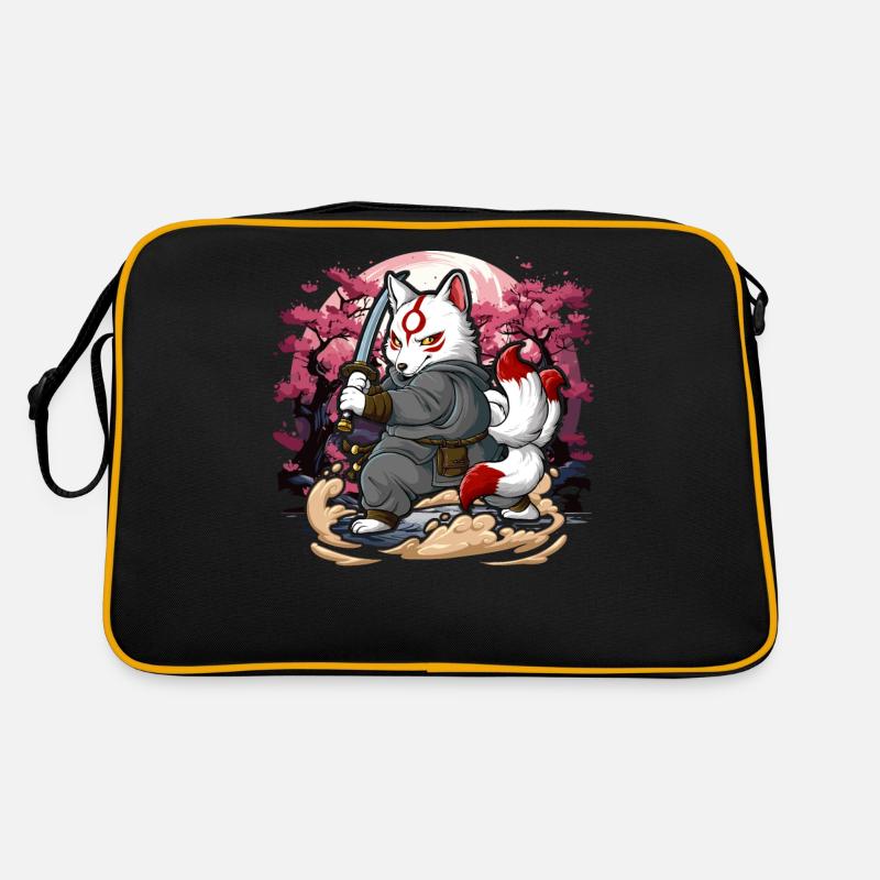 Samurai Kitsune Retro Tasche