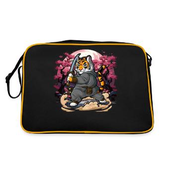 Tigre samouraï - Sac Retro - noir/or - Dos