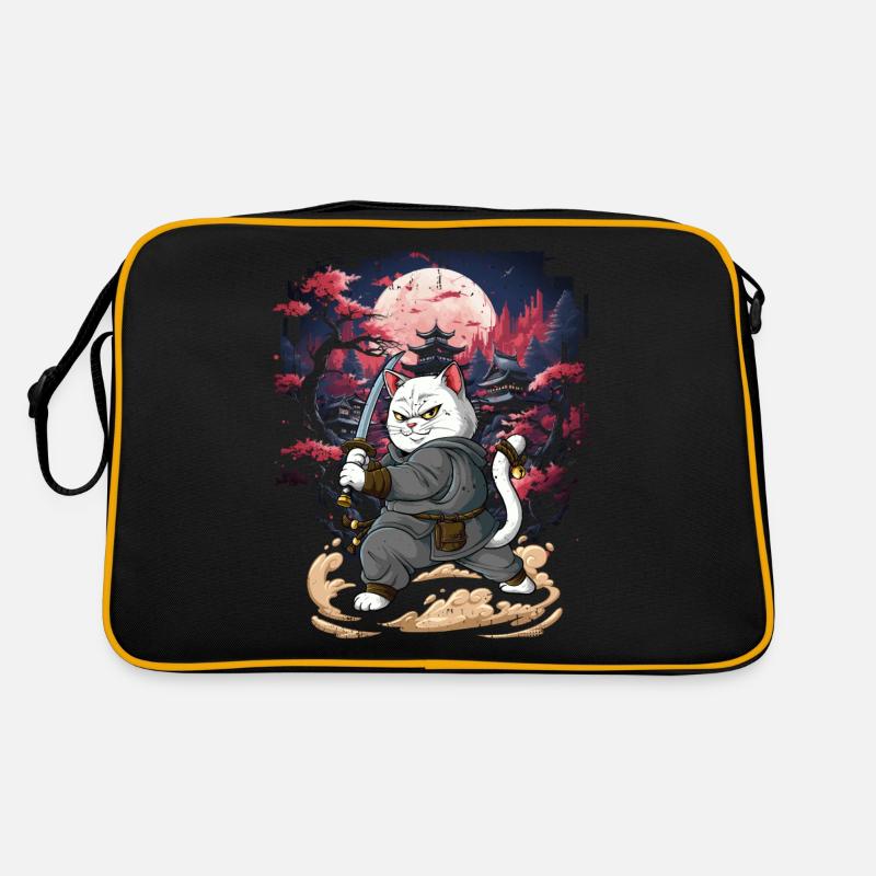 Chat samouraï Sac Retro