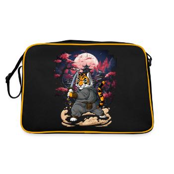 Tigre samouraï - Sac Retro - noir/or - Dos