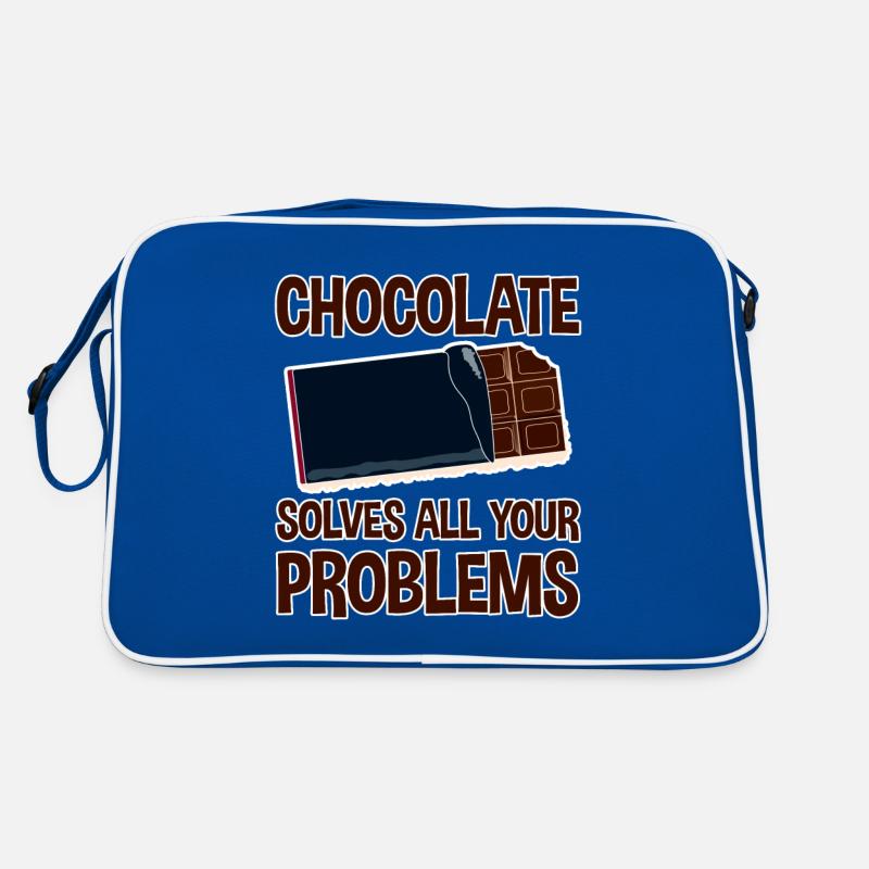 Chocolate Solves All Your Problems Retro Tasche
