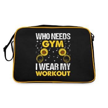 Funny Sousaphone Brass Band Player Marching Band - Retro Bag - black/gold - Back