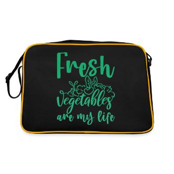 Les légumes frais, c’est ma vie 4 - Sac Retro - noir/or - Dos
