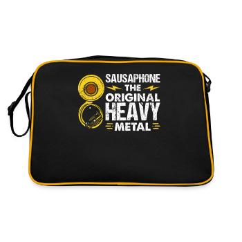 Funny Sousaphone Brass Band Player Marching Band - Retro Bag - black/gold - Back