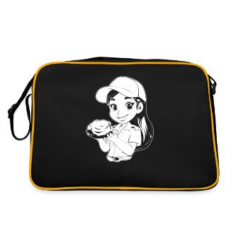 Pfadfinder Plätzchen - Retro Tasche - Schwarz/Gold - Hinten