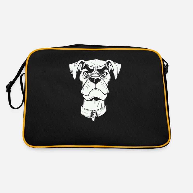 Hund Vierbeiner Lustig Retro Tasche