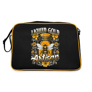 Apiculteur apiculture miel fabricant Design - Sac Retro - noir/or - Dos