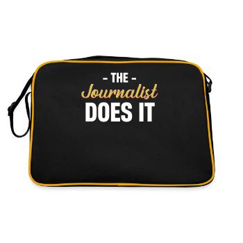 The Journalist Does It Author Broadcaster - Retro Bag - black/gold - Back