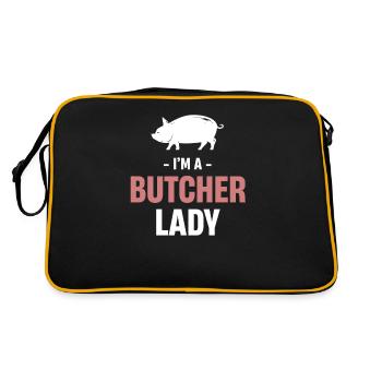 I'm A Woman Butcher Funny Slaughter - Retro Bag - black/gold - Back