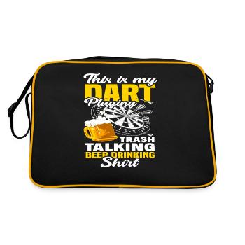 Beer Dart Darts Player Dart - Retro Bag - black/gold - Back