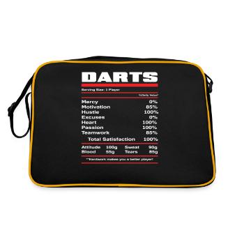 Dart player nutritional values - Retro Bag - black/gold - Back