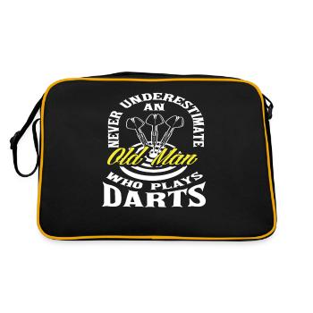 Dart Old Man Hobby Dart Player - Retro Bag - black/gold - Back