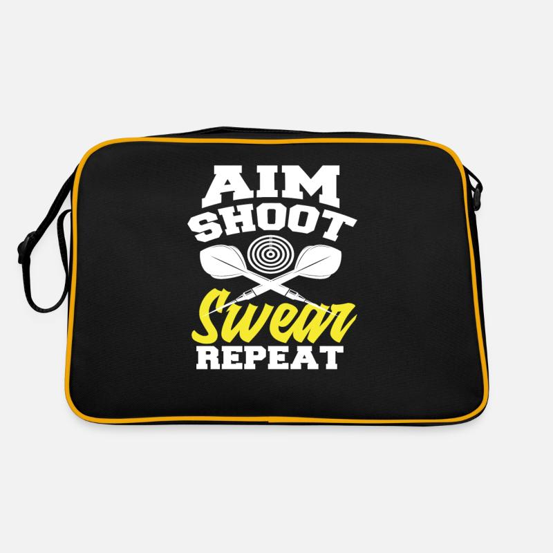Viser, lancer, jurer, fléchette joueur de fléchettes Sac Retro