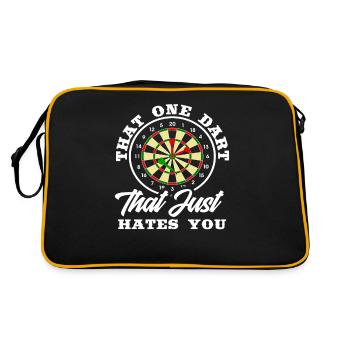 Dart Dart Dart joueur cadeau - Sac Retro - noir/or - Dos