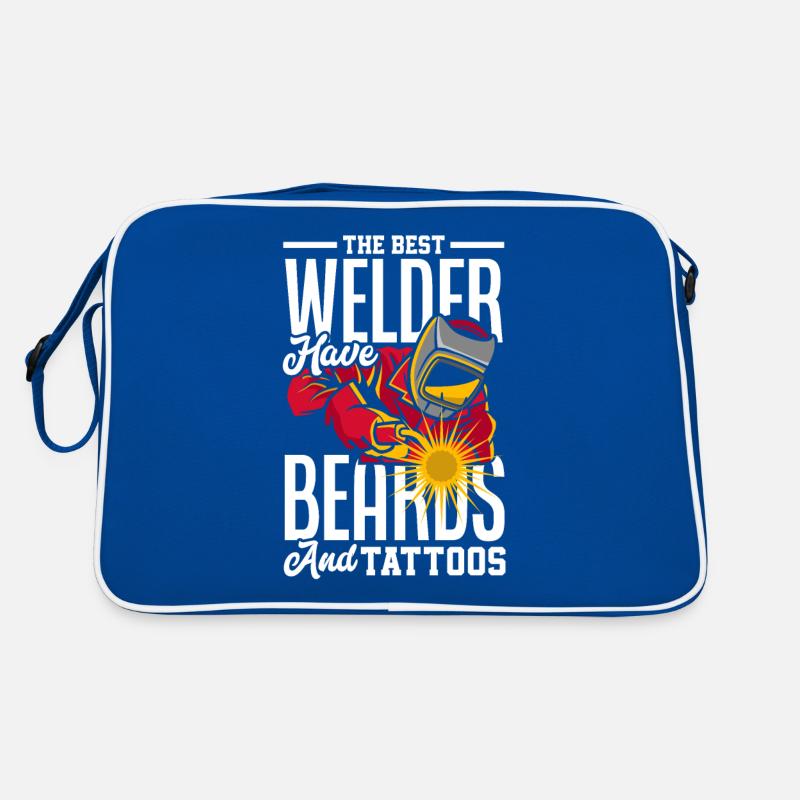 Lustiges Schweißer Geschenk Retro Tasche