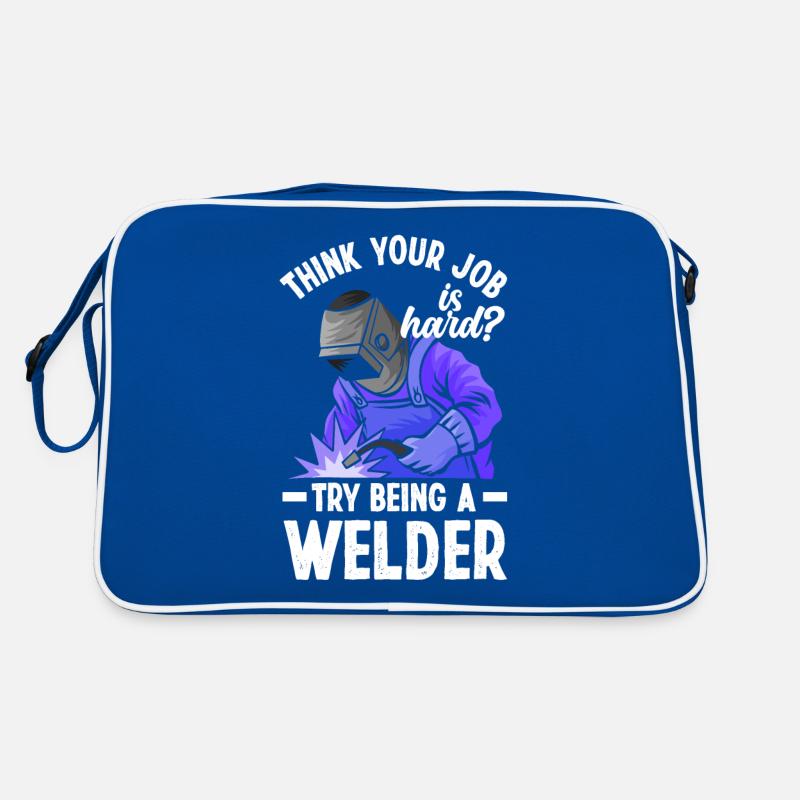 Lustiges Schweißer Geschenk Retro Tasche