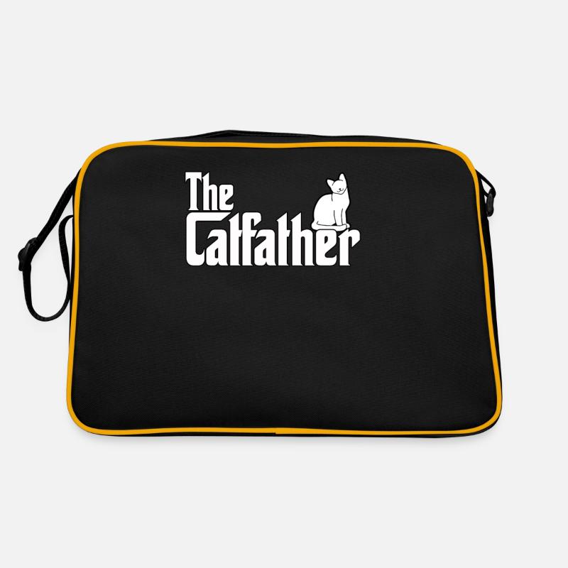 Lustige Katze Besitzer Katzen Daddy Parodie Katze Retro Tasche