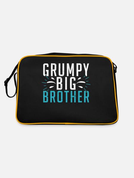 Big Brother Gift - Retro Tasche - Schwarz/Gold - Hinten