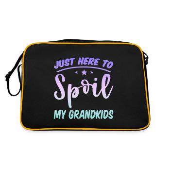 Here To Spoil My Grandkids 4 - Retro Tasche - Schwarz/Gold - Hinten