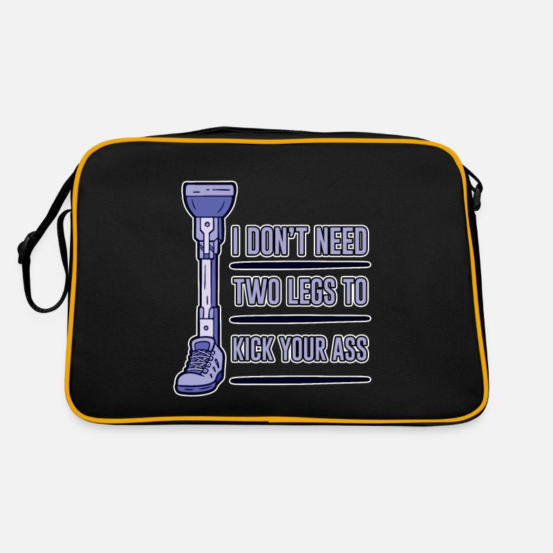 I Don't Need Two Legs To Kick Your Ass 4 Retro Tasche