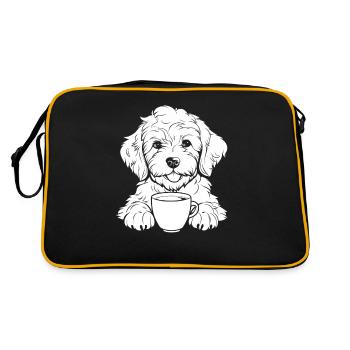 Café Golden Doodle - Sac Retro - noir/or - Dos