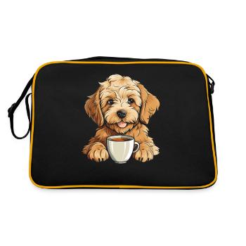 Café Golden Doodle - Sac Retro - noir/or - Dos