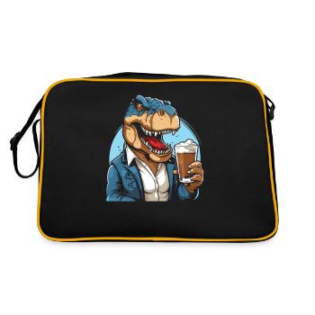 Amateur de bière T Rex - Sac Retro - noir/or - Dos