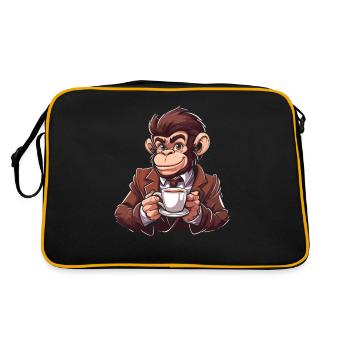 Monkey Coffee - Retro Bag - black/gold - Back